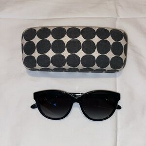 Kate Spade Amalia/s Black and Polka Dot Arms Sunglasses w/ BR Marimekko Case